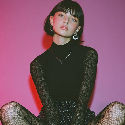 Kira Noir with a black bob